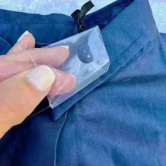 JARBO - NWT NAVY PUFFY SLEEVE COTTON BLOUSE - Picture 3 of 16